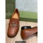 Gucci Heel 2.5cm Croco Pattern Loafers with Double G Brown 2022