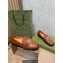 Gucci Heel 2.5cm Croco Pattern Loafers with Double G Brown 2022