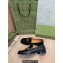 Gucci Heel 2.5cm Croco Pattern Loafers with Double G Black 2022