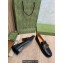 Gucci Heel 2.5cm Croco Pattern Loafers with Double G Black 2022