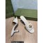 Gucci Heel 7.5cm Double G Slide Sandals 674839 White 2022