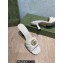 Gucci Heel 7.5cm Double G Slide Sandals 674839 White 2022