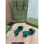 Gucci Heel 7.5cm Double G Slide Sandals 674839 Green 2022