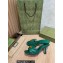 Gucci Heel 7.5cm Double G Slide Sandals 674839 Green 2022