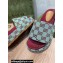 Gucci Platform GG Canvas Slide Sandals 623212 Light Blue 2022