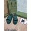 Gucci Heel 12cm Platform 7cm Maxi GG Canvas Slide Sandals 674761 Green 2022