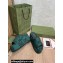 Gucci Heel 12cm Platform 7cm Maxi GG Canvas Slide Sandals 674761 Green 2022