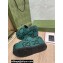 Gucci Heel 12cm Platform 7cm Maxi GG Canvas Slide Sandals 674761 Green 2022
