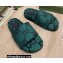 Gucci Maxi GG Canvas Slide Sandals 624695 Green 2022