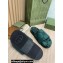 Gucci Maxi GG Canvas Slide Sandals 624695 Green 2022