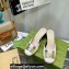 Gucci Heel 8.5cm Mules Pumps Satin White 2022