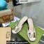 Gucci Heel 8.5cm Mules Pumps Satin White 2022