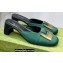 Gucci Heel 8.5cm Mules Pumps Satin Green 2022
