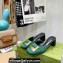 Gucci Heel 8.5cm Mules Pumps Satin Green 2022