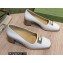Gucci Heel 5.5cm Pumps White with Gold G 2022
