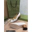 Gucci Heel 5.5cm Pumps White with Gold G 2022