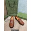 Gucci Heel 2.5cm Croco Pattern Loafers with Double G Brown 2022