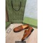 Gucci Heel 2.5cm Croco Pattern Loafers with Double G Brown 2022
