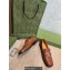 Gucci Heel 2.5cm Croco Pattern Loafers with Double G Brown 2022