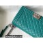 Chanel Medium LE BOY Handbag A67086 in Caviar Leather Green/Shine Silver