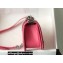 Chanel Small LE BOY Handbag A67085 in Caviar Leather Dark Pink/Shine Silver