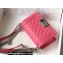 Chanel Small LE BOY Handbag A67085 in Caviar Leather Dark Pink/Shine Silver