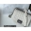 Chanel Small LE BOY Handbag A67085 in Caviar Leather White/Shine Silver