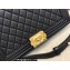 Chanel New Medium LE BOY Handbag A92193 in Caviar Leather Black/Aged Gold