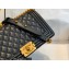 Chanel Medium LE BOY Handbag A67086 in Lambskin Black/Aged Gold