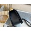 Chanel Medium LE BOY Handbag A67086 in Caviar Leather Chevron Black/Aged Gold