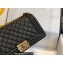 Chanel Medium LE BOY Handbag A67086 in Grained Caviar Leather Black/Aged Gold