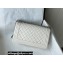 Chanel Medium LE BOY Handbag A67086 in Caviar Leather White/Shine Silver