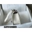 Chanel Medium LE BOY Handbag A67086 in Caviar Leather White/Shine Silver