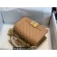 Chanel Small LE BOY Handbag A67085 in Caviar Leather Beige/Aged Gold