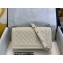 Chanel Medium LE BOY Handbag A67086 in Caviar Leather Creamy/Shine Silver