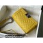 Chanel Medium LE BOY Handbag A67086 in Caviar Leather Yellow/Shine Silver