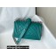 Chanel Small LE BOY Handbag A67085 in Caviar Leather Green/Shine Silver