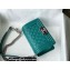 Chanel Small LE BOY Handbag A67085 in Caviar Leather Green/Shine Silver