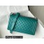 Chanel Medium LE BOY Handbag A67086 in Caviar Leather Green/Shine Silver