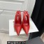 The Attico Heel 10.5cm Venus Slingback with Ankle Strap Leather Red