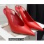 The Attico Heel 10.5cm Venus Slingback with Ankle Strap Leather Red