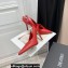 The Attico Heel 10.5cm Venus Slingback with Ankle Strap Leather Red