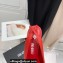 The Attico Heel 10.5cm Venus Slingback with Ankle Strap Leather Red