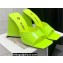 The Attico Heel 10.5cm Devon Mules Patent Fluo Yellow