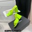The Attico Heel 10.5cm Devon Mules Patent Fluo Yellow