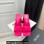 The Attico Heel 10.5cm Devon Mules Patent Fuchsia