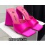 The Attico Heel 10.5cm Devon Mules Satin Fuchsia