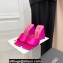 The Attico Heel 10.5cm Devon Mules Satin Fuchsia