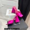 The Attico Heel 10.5cm Devon Mules Satin Fuchsia