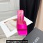 The Attico Heel 10.5cm Devon Mules Satin Fuchsia